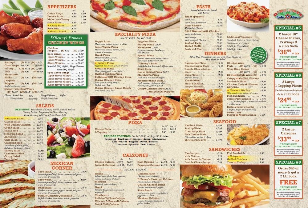 D'Benny's Subs & More Menu image 2