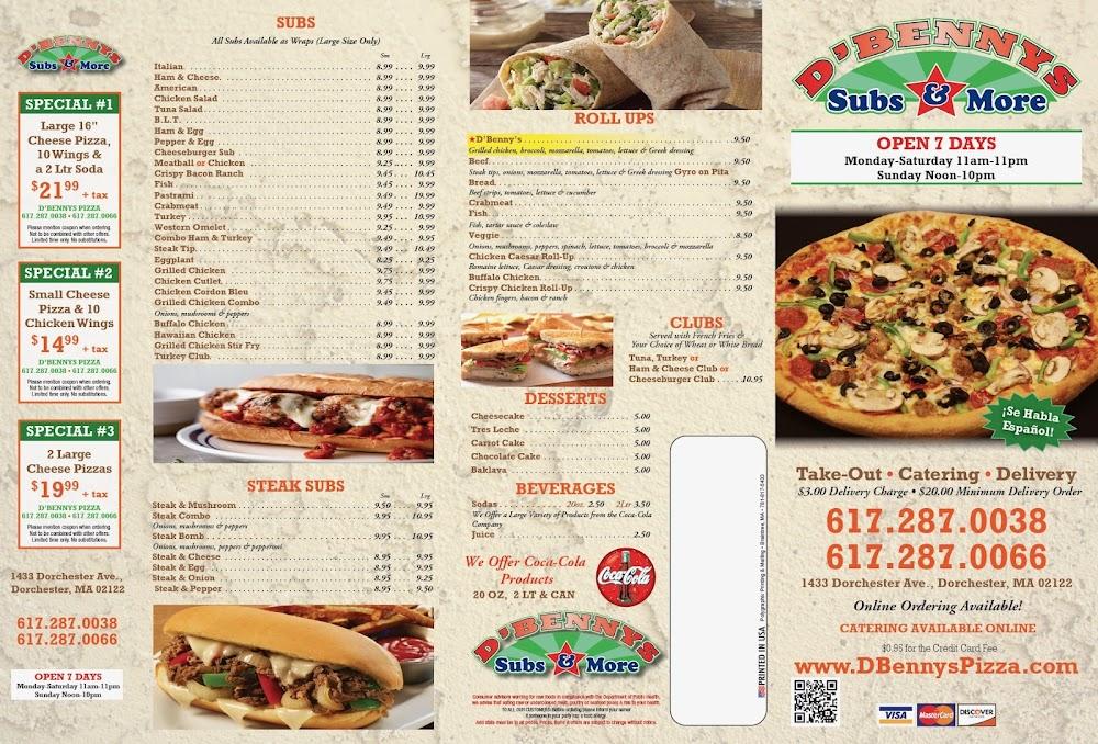 D'Benny's Subs & More Menu image 3