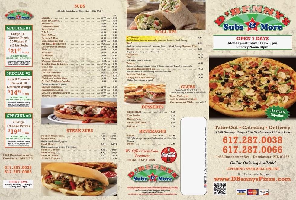 D'Benny's Subs & More Menu image 4